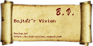 Bojtár Vivien névjegykártya