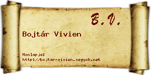 Bojtár Vivien névjegykártya